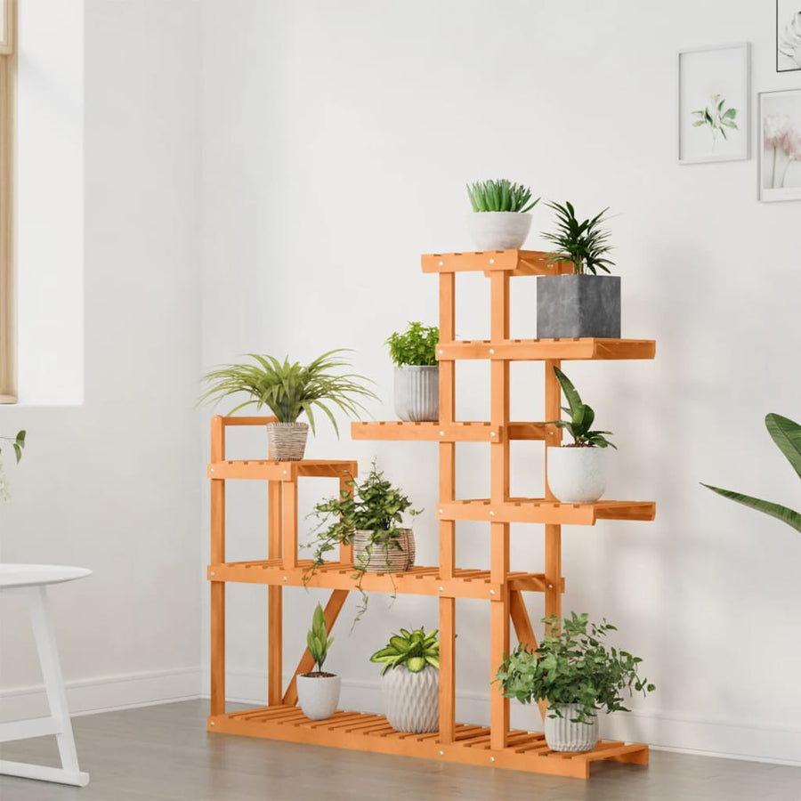 Plantenstandaard Massief Vurenhout Lichtbruin 110 x 25 x 111 cm zonder wielen
