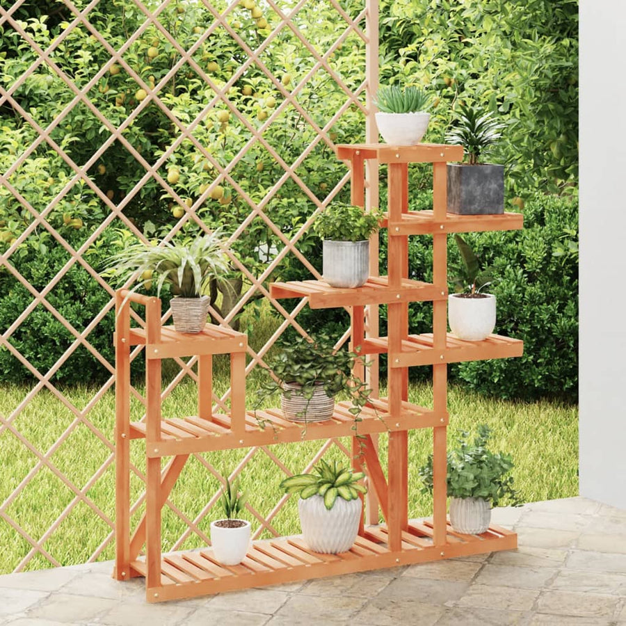 Plantenstandaard Massief Vurenhout Lichtbruin 110 x 25 x 111 cm zonder wielen