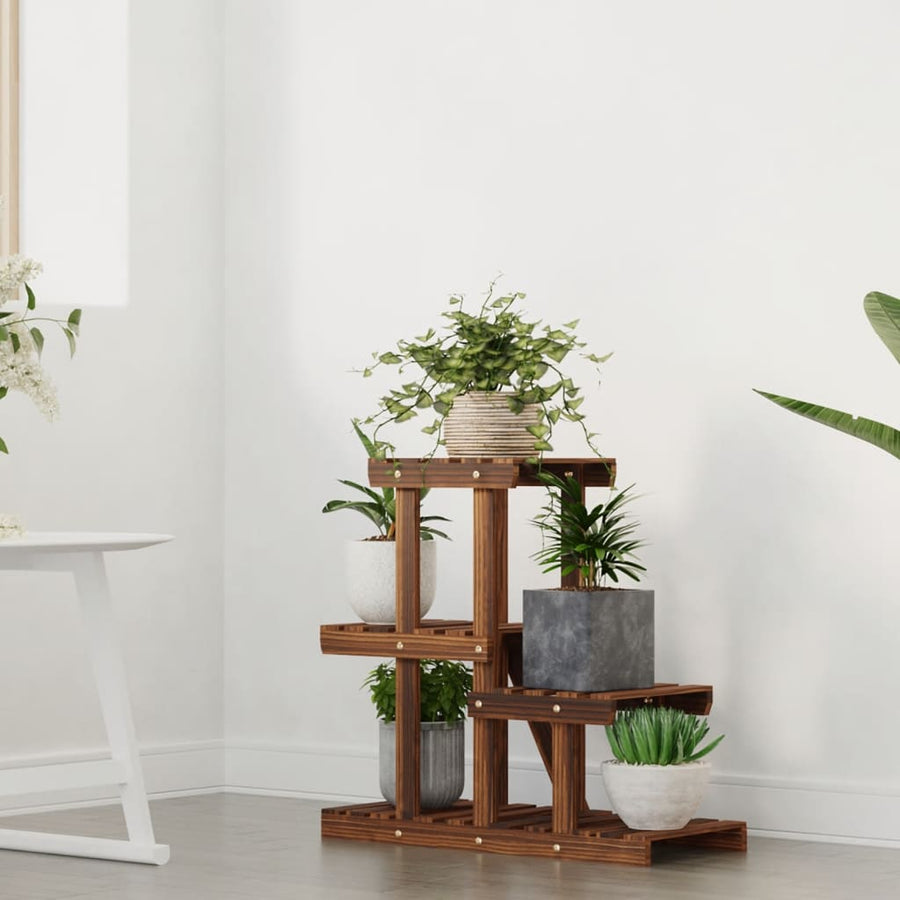 Plantenstandaard Massief Vurenhout Bruin 58 x 25 x 51 cm zonder wielen