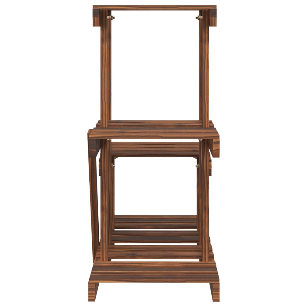 Plantenstandaard Massief Vurenhout Bruin 58 x 25 x 51 cm zonder wielen