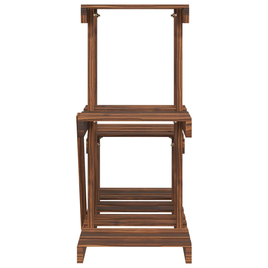 Plantenstandaard Massief Vurenhout Bruin 58 x 25 x 51 cm zonder wielen