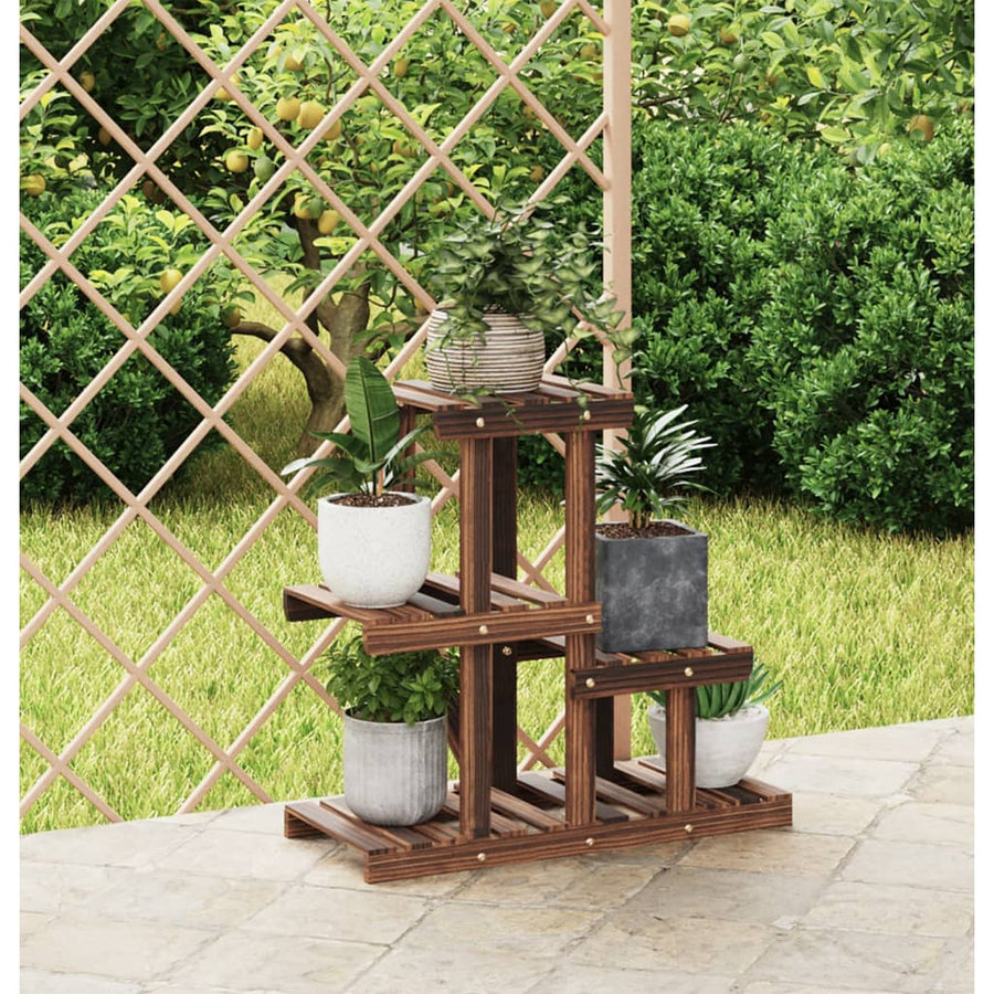 Plantenstandaard Massief Vurenhout Bruin 58 x 25 x 51 cm zonder wielen