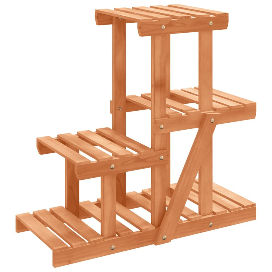 Plantenstandaard Massief Vurenhout Lichtbruin 58 x 25 x 51 cm zonder wielen