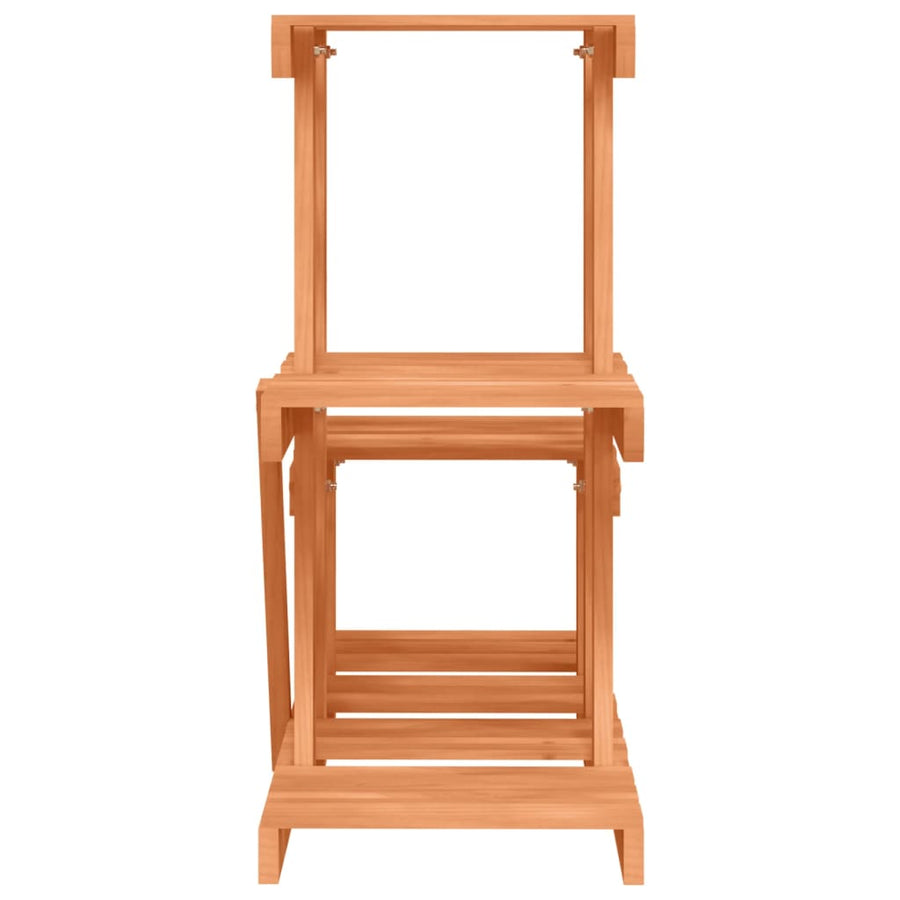 Plantenstandaard Massief Vurenhout Lichtbruin 58 x 25 x 51 cm zonder wielen