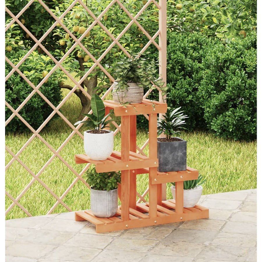 Plantenstandaard Massief Vurenhout Lichtbruin 58 x 25 x 51 cm zonder wielen