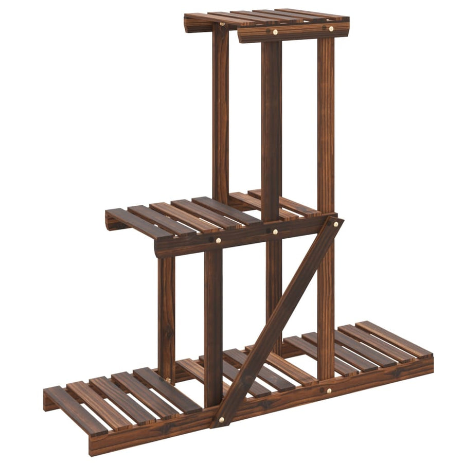 Plantenstandaard 8X25X75,5 Cm Massief Vurenhout Bruin 81 x 25 x 75.5 cm zonder wielen