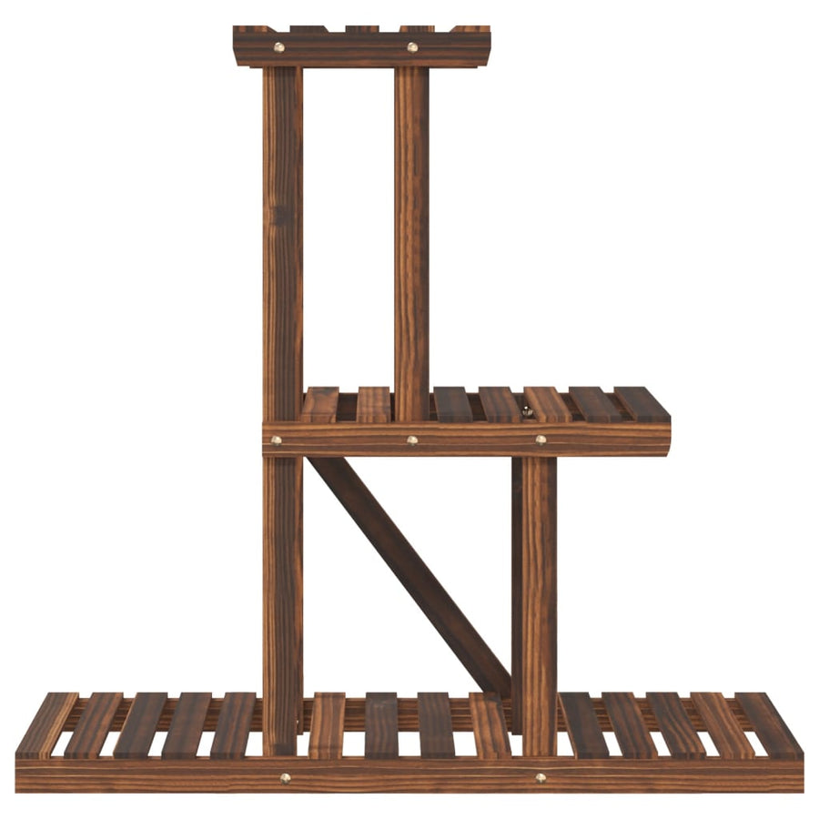 Plantenstandaard 8X25X75,5 Cm Massief Vurenhout Bruin 81 x 25 x 75.5 cm zonder wielen