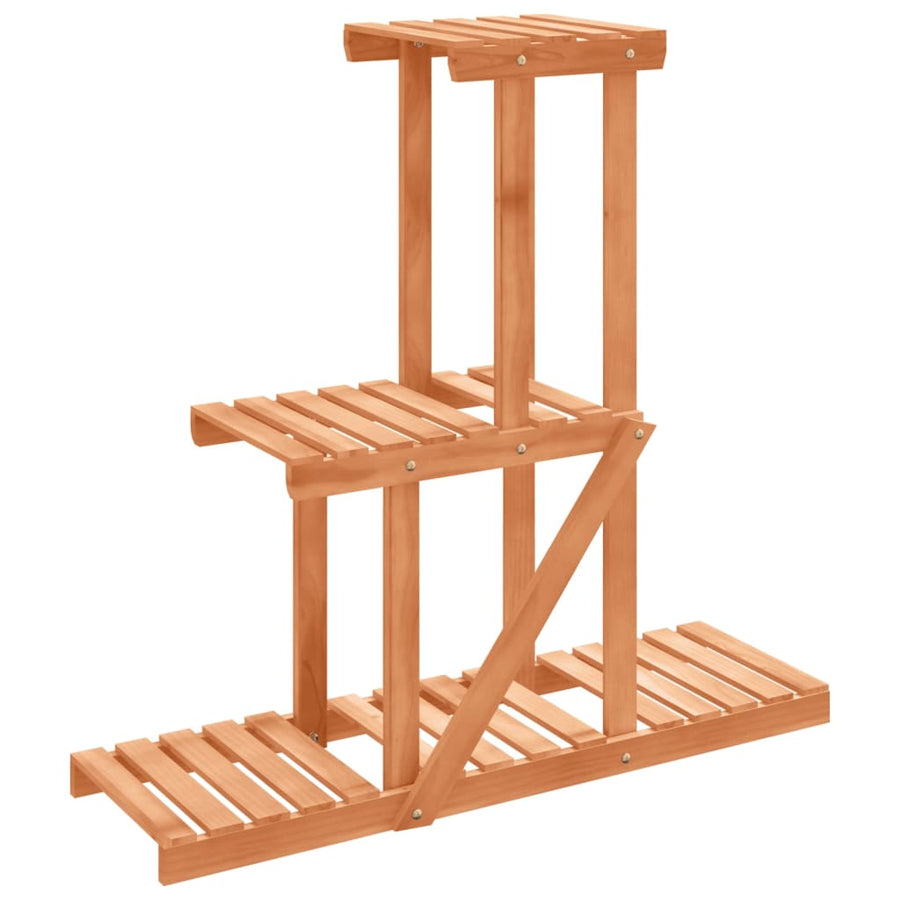 Plantenstandaard 8X25X75,5 Cm Massief Vurenhout Lichtbruin 81 x 25 x 75.5 cm zonder wielen