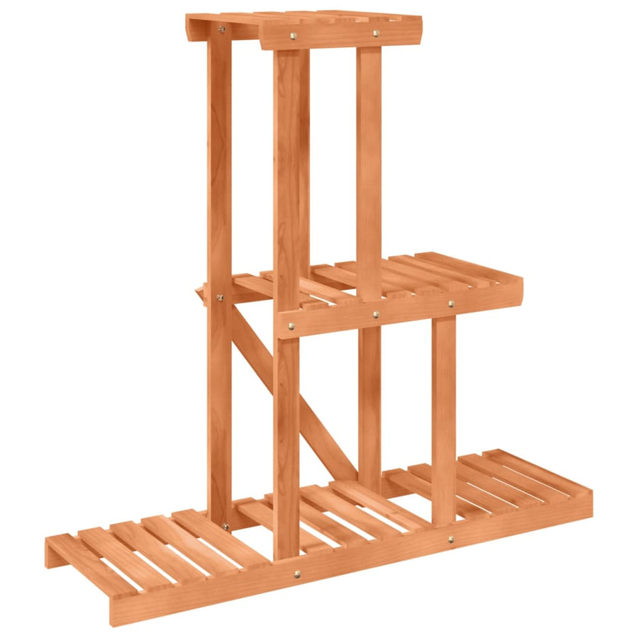 Plantenstandaard 8X25X75,5 Cm Massief Vurenhout Lichtbruin 81 x 25 x 75.5 cm zonder wielen