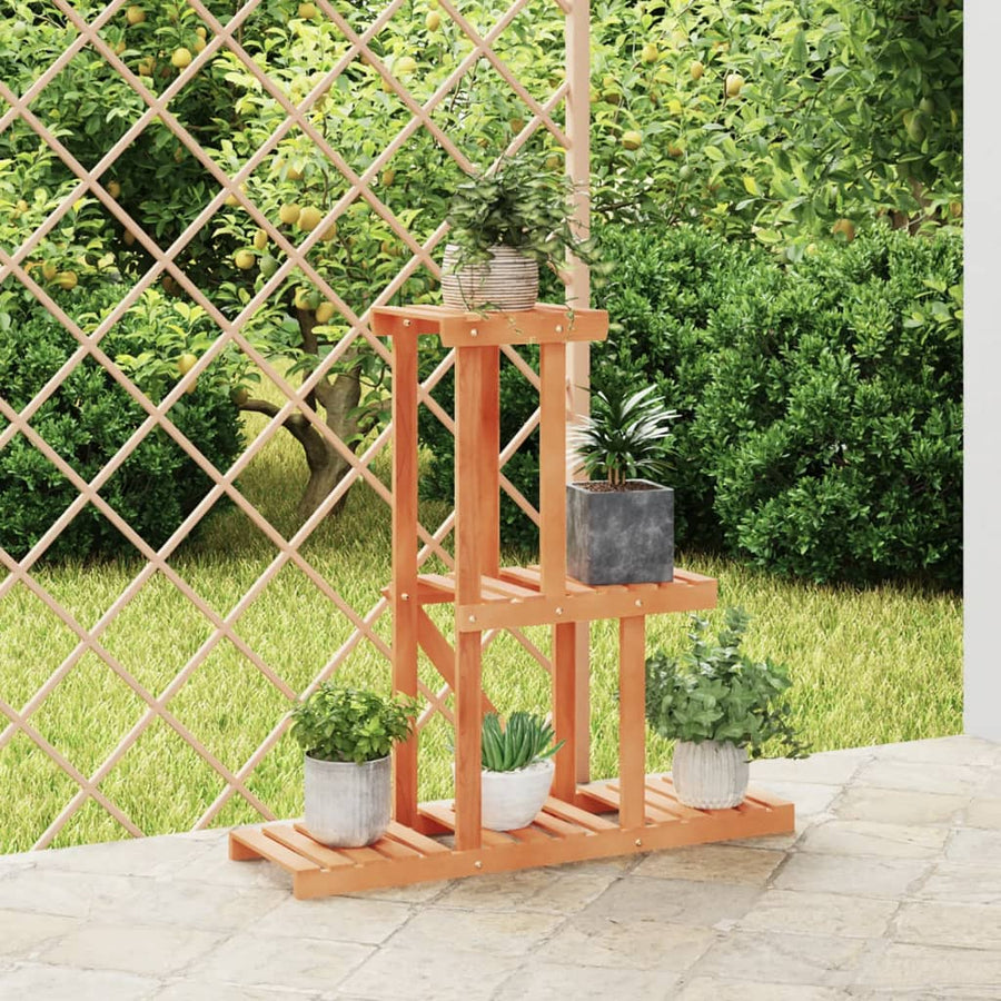 Plantenstandaard 8X25X75,5 Cm Massief Vurenhout Lichtbruin 81 x 25 x 75.5 cm zonder wielen