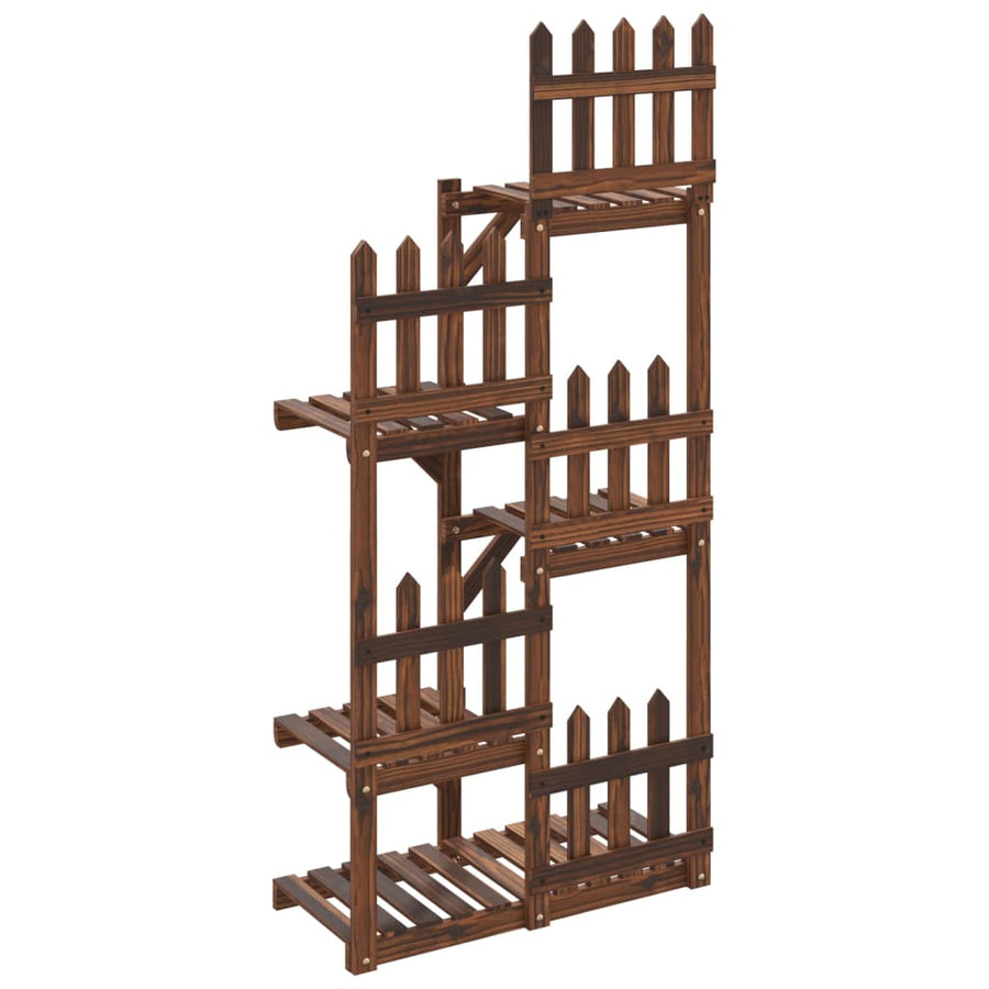 Plantenstandaard Massief Vurenhout Bruin 60 x 25 x 130 cm zonder wielen