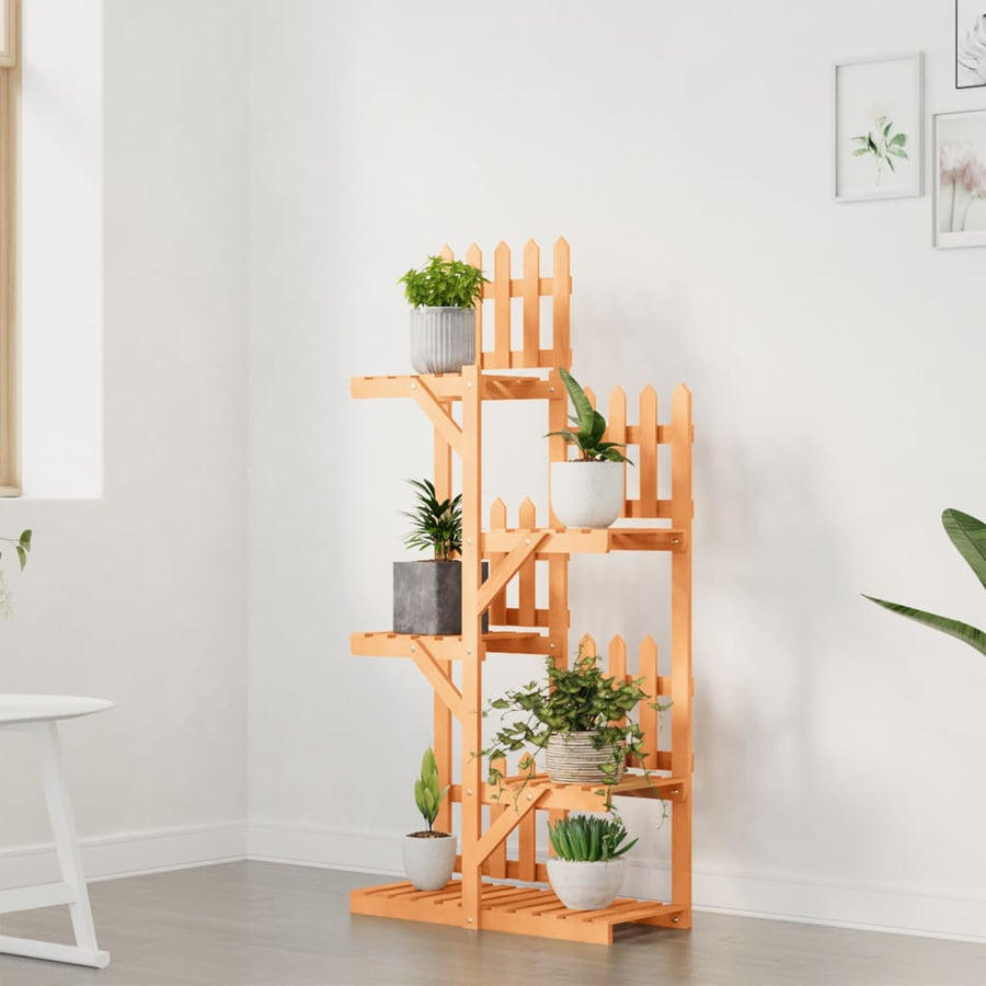 Plantenstandaard Massief Vurenhout Lichtbruin 60 x 25 x 130 cm zonder wielen