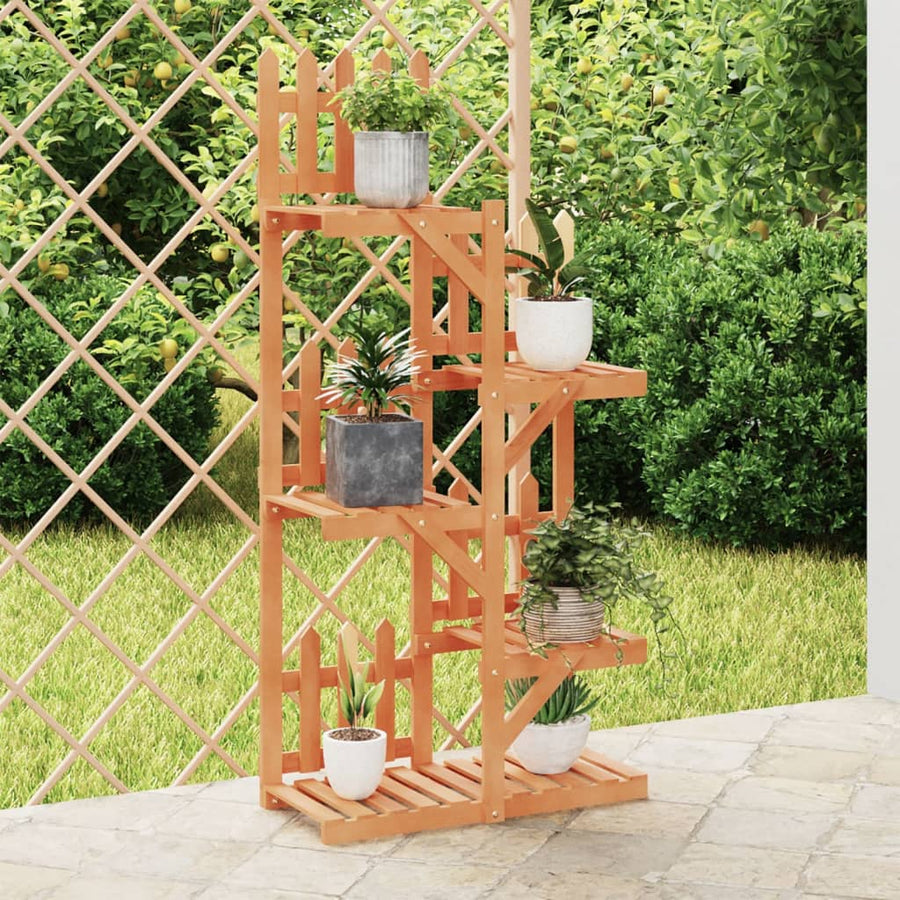 Plantenstandaard Massief Vurenhout Lichtbruin 60 x 25 x 130 cm zonder wielen