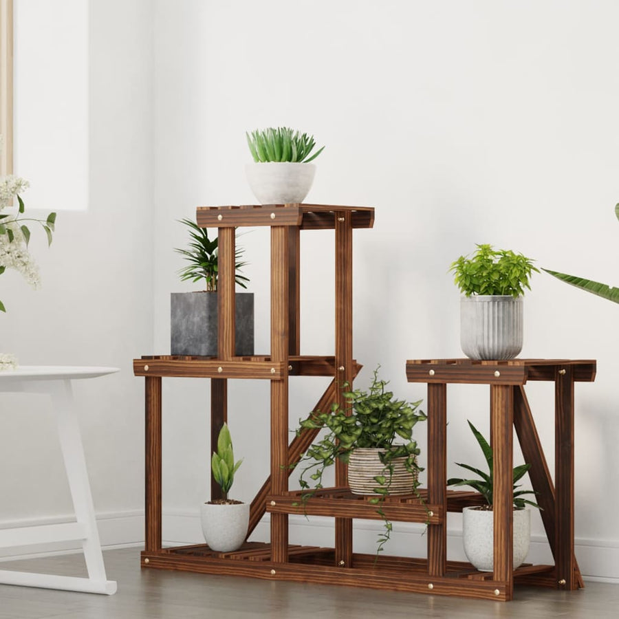 Plantenstandaard 90X25X73,5 Cm Massief Vurenhout Bruin 90 x 25 x 73.5 cm zonder wielen