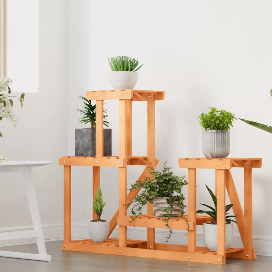 Plantenstandaard 90X25X73,5 Cm Massief Vurenhout Lichtbruin 90 x 25 x 73.5 cm zonder wielen