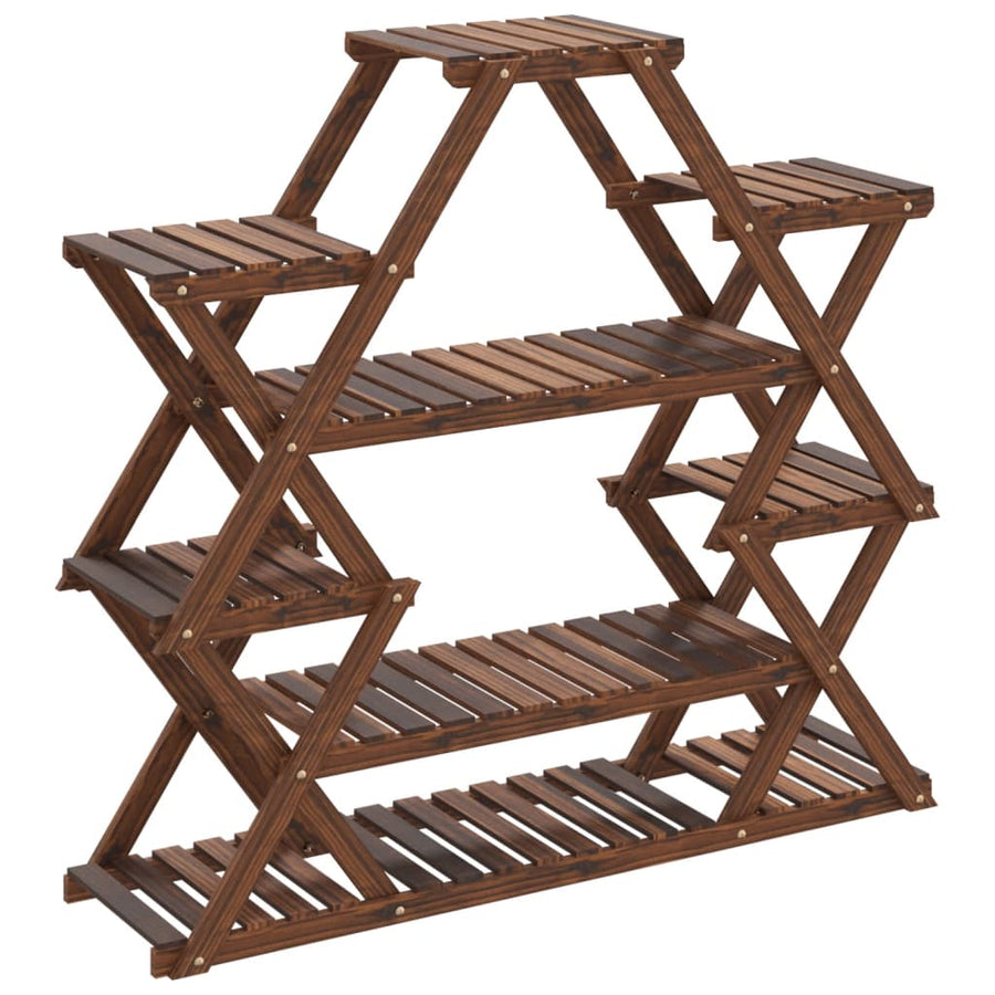 Plantenstandaard Massief Vurenhout Bruin 110 x 25 x 105 cm zonder wielen