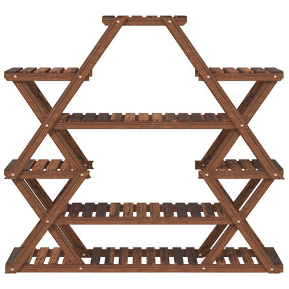 Plantenstandaard Massief Vurenhout Bruin 110 x 25 x 105 cm zonder wielen