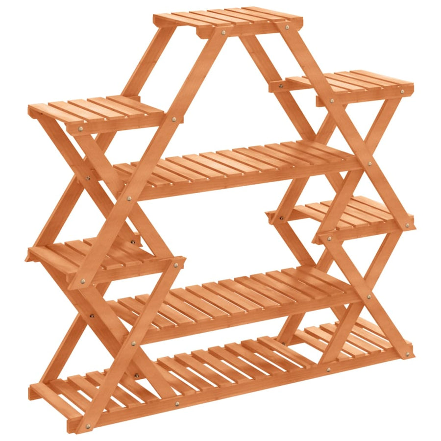 Plantenstandaard Massief Vurenhout Lichtbruin 110 x 25 x 105 cm zonder wielen