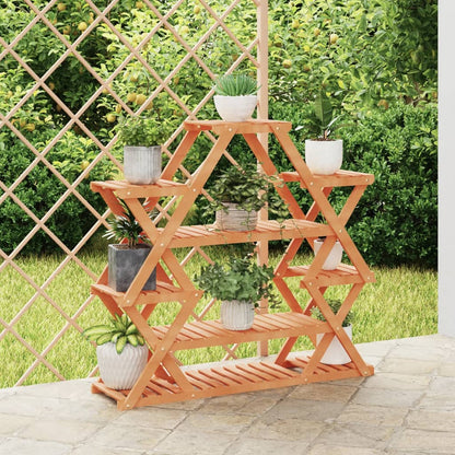 Plantenstandaard Massief Vurenhout Lichtbruin 110 x 25 x 105 cm zonder wielen