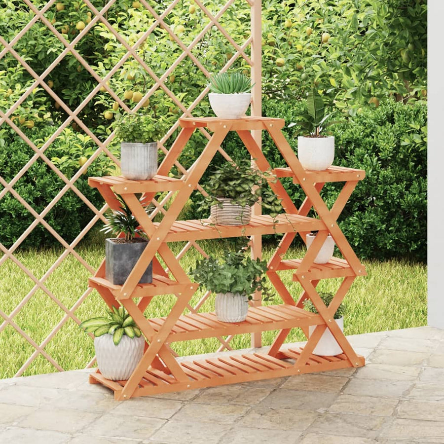 Plantenstandaard Massief Vurenhout Lichtbruin 110 x 25 x 105 cm zonder wielen
