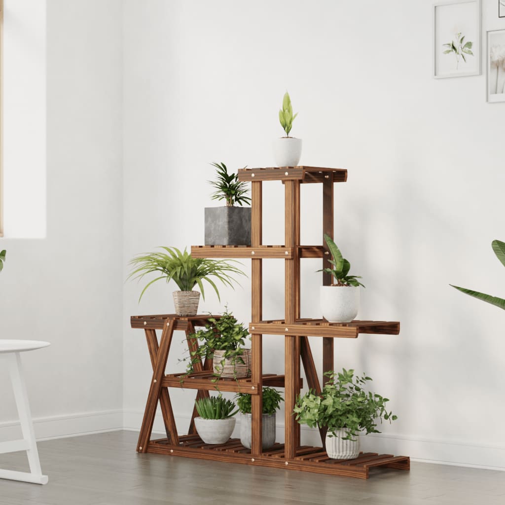Plantenstandaard 95X25X96 Cm Massief Vurenhout Bruin 25 x 95 x 96 cm zonder wielen