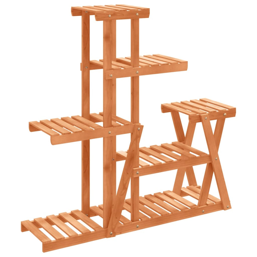 Plantenstandaard 95X25X96 Cm Massief Vurenhout Lichtbruin 25 x 95 x 96 cm zonder wielen