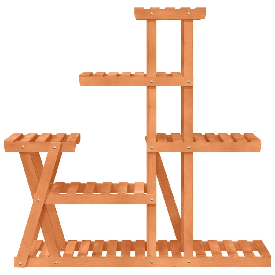 Plantenstandaard 95X25X96 Cm Massief Vurenhout Lichtbruin 25 x 95 x 96 cm zonder wielen
