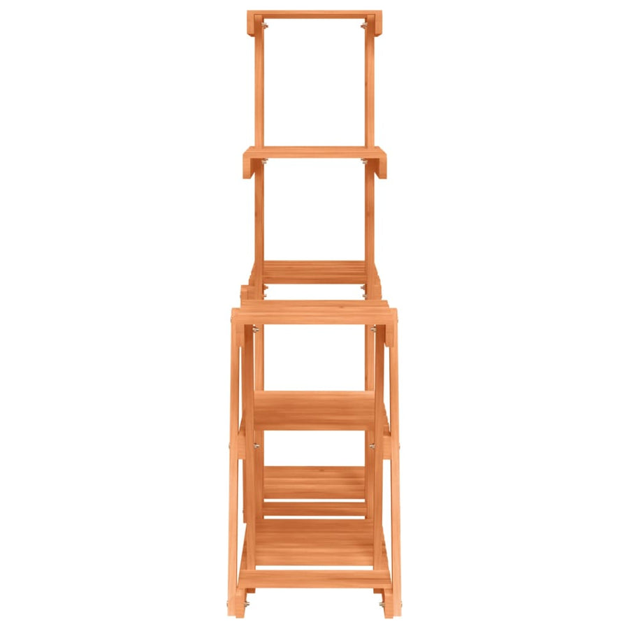 Plantenstandaard 95X25X96 Cm Massief Vurenhout Lichtbruin 25 x 95 x 96 cm zonder wielen