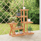 Plantenstandaard 95x25x96 cm massief vurenhout wandmontage