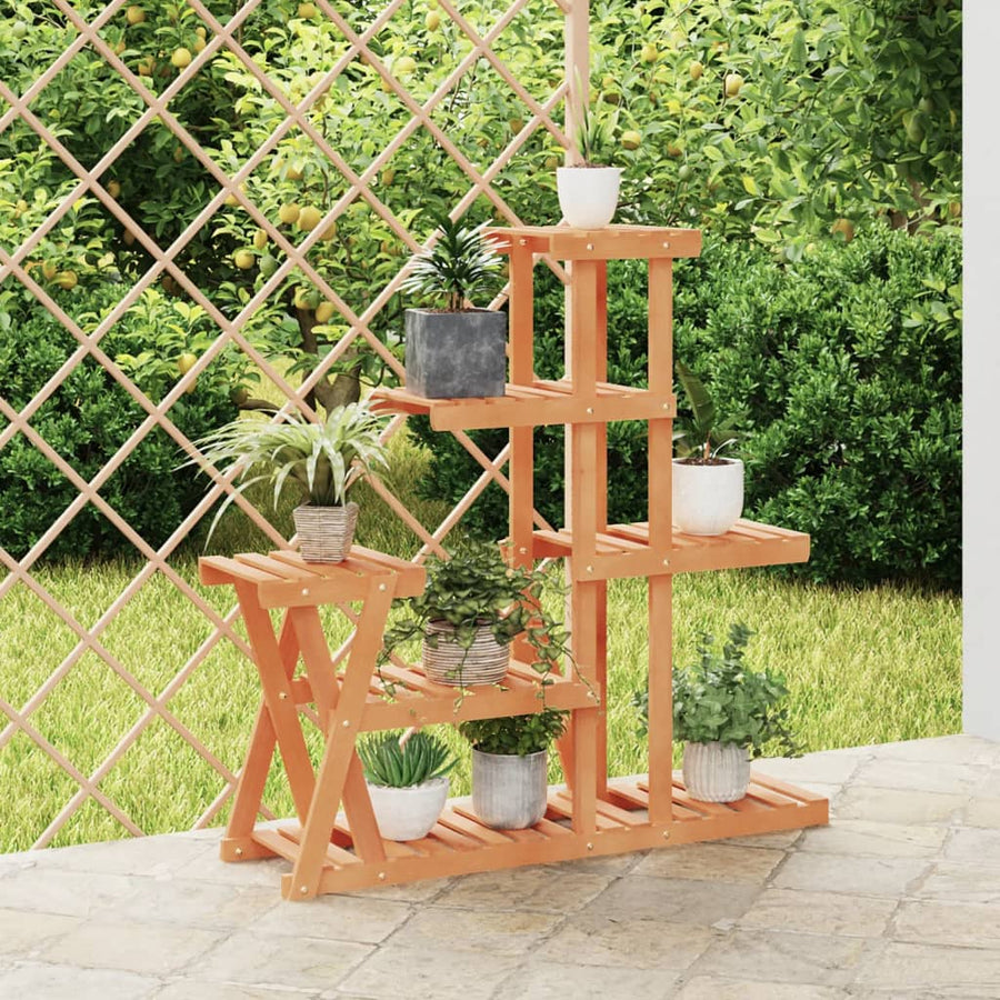 Plantenstandaard 95X25X96 Cm Massief Vurenhout Lichtbruin 25 x 95 x 96 cm zonder wielen