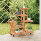 Plantenstandaard met wielen 95x25x101 cm vurenhout