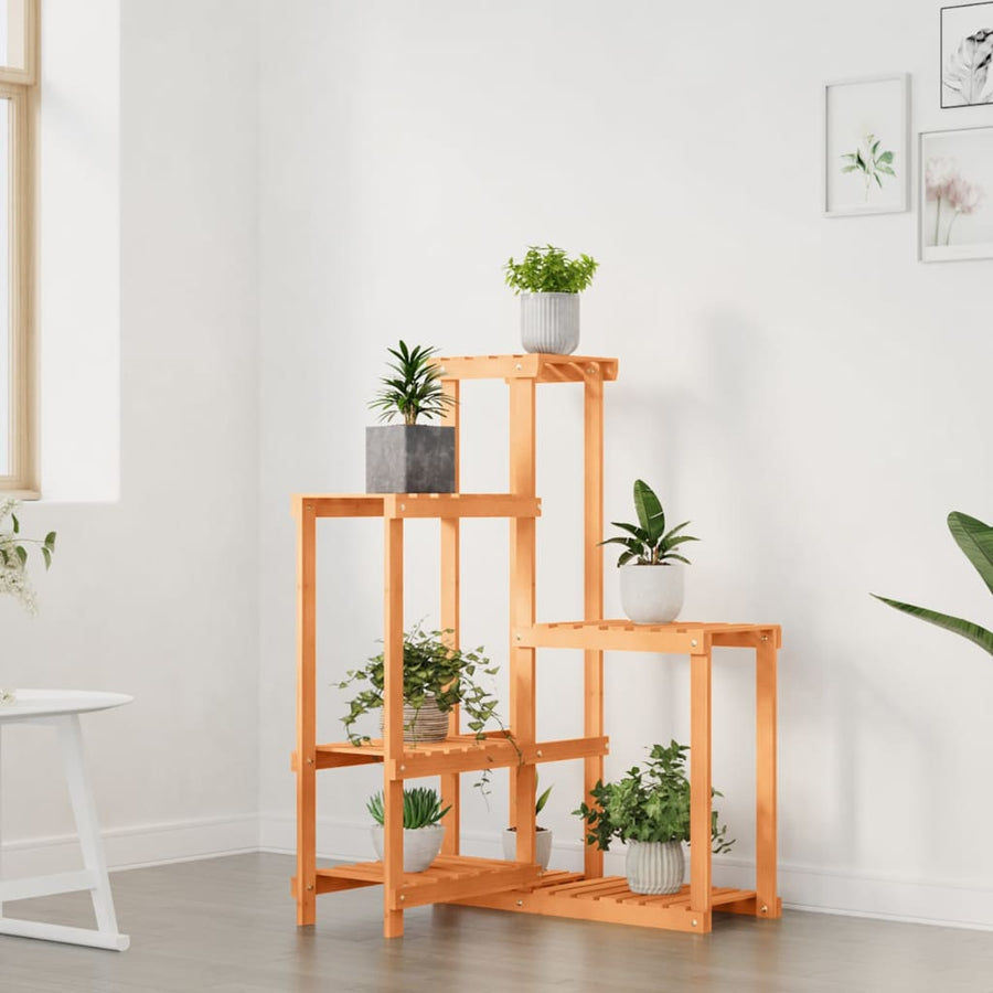 Plantenstandaard 62,5X6,5X0,5 Cm Massief Vurenhout Lichtbruin 62.5 x 61.5 x 101.5 cm zonder wielen