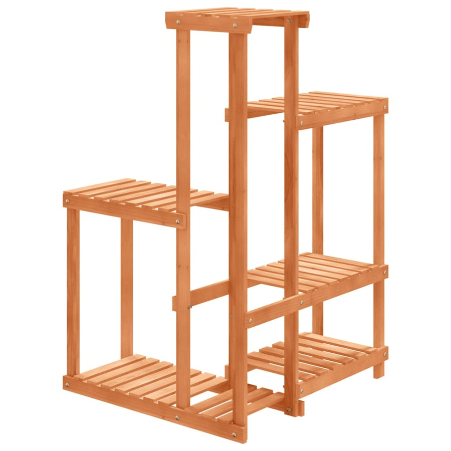 Plantenstandaard 62,5X6,5X0,5 Cm Massief Vurenhout Lichtbruin 62.5 x 61.5 x 101.5 cm zonder wielen