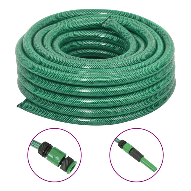 Tuinslang Met Koppelingsset 0,9'' 10 M Pvc Groen 10 m (0.7) met accessoires