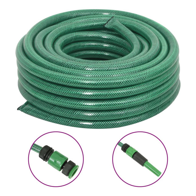 Tuinslang Met Koppelingsset 0,9'' 20 M Pvc Groen 20 m (0.7) met accessoires