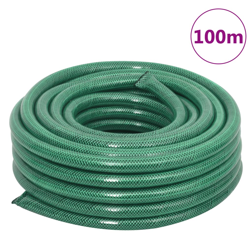 Tuinslang met koppelingsset 0,9'' 100 m PVC groen