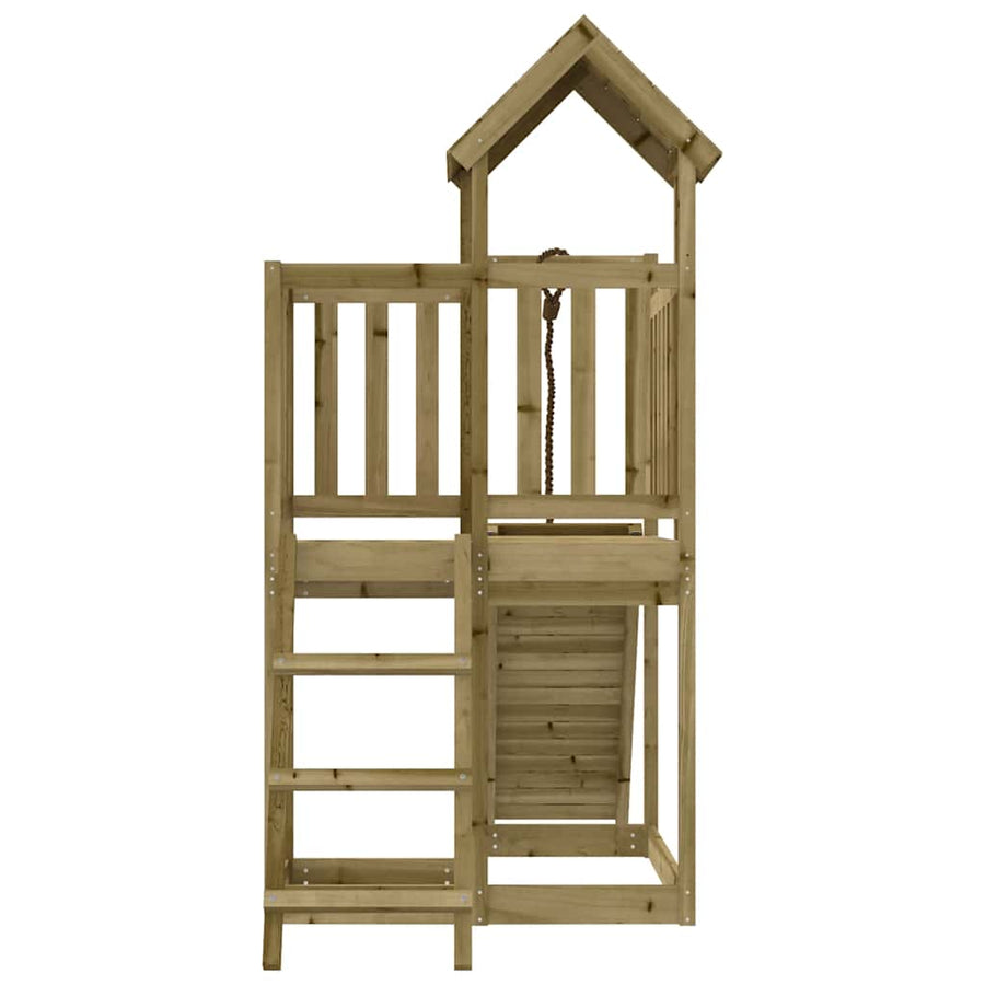 Speelhuis Met Klimwand Geïmpregneerd Grenenhout Massief geïmpregneerd grenenhout