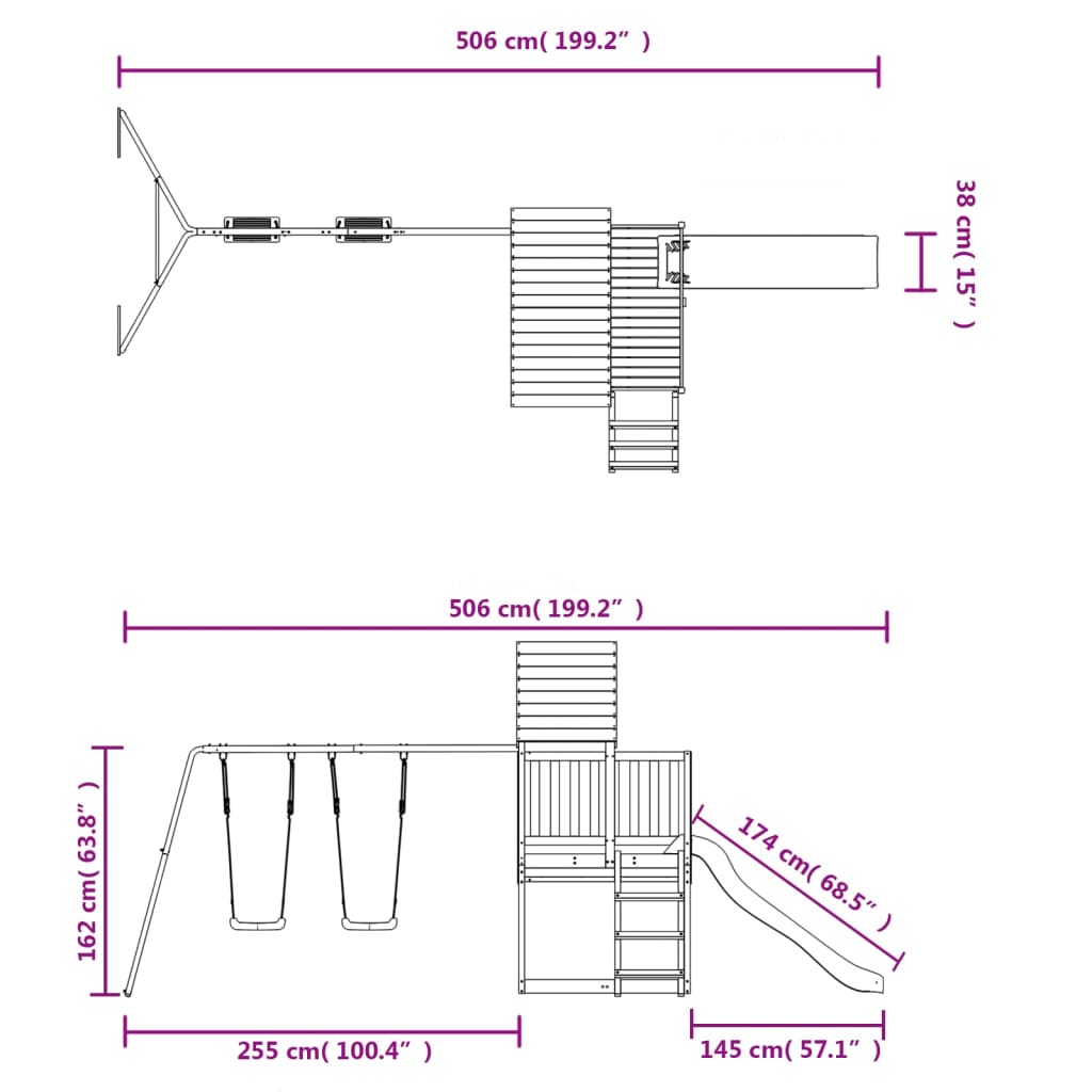 Speelhuis Massief grenenhout