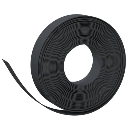 Tuinranden 2 st 10 m 10 cm polyetheen zwart 20 x 0.1 m Zwart