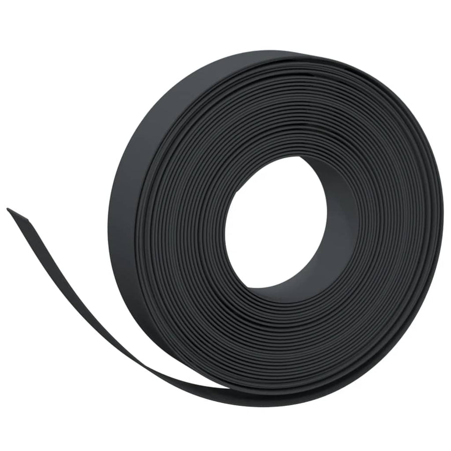 Tuinranden 2 st 10 m 10 cm polyetheen zwart 20 x 0.1 m Zwart