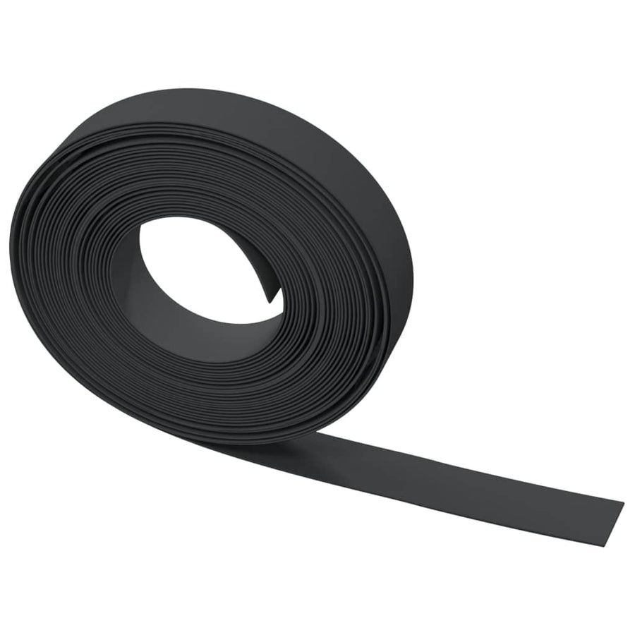 Tuinranden 2 st 10 m 10 cm polyetheen zwart 20 x 0.1 m Zwart