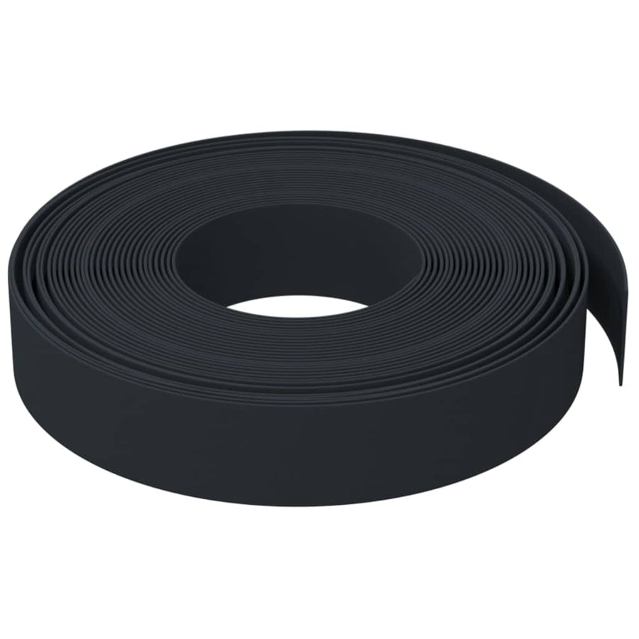 Tuinranden 5 st 10 m 10 cm polyetheen zwart 50 x 0.1 m Zwart