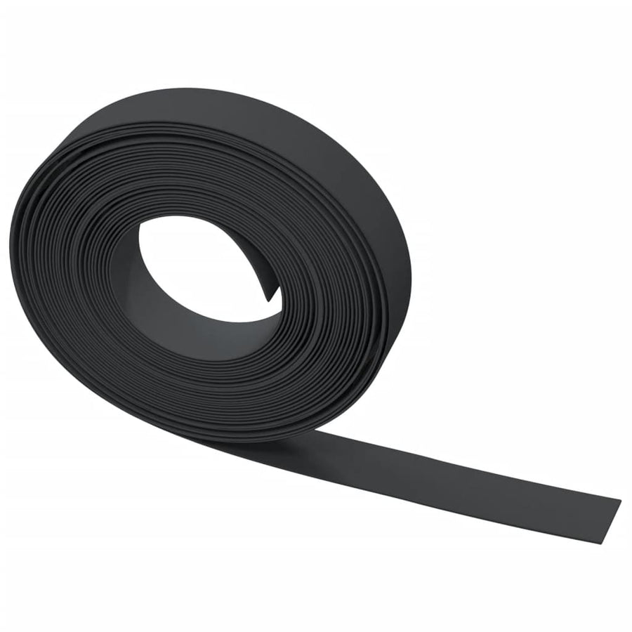 Tuinranden 5 st 10 m 10 cm polyetheen zwart 50 x 0.1 m Zwart