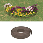 Tuinranden 2 st 10 m 10 cm polyetheen bruin 20 x 0.1 m Bruin