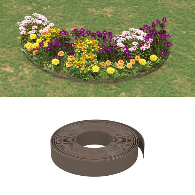 Tuinranden 3 St 10 M 10 Cm Polyetheen Bruin