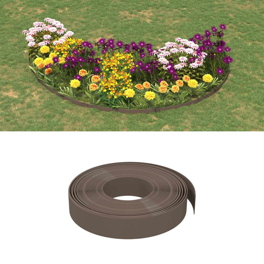 Tuinranden 3 St 10 M 20 Cm Polyetheen Bruin