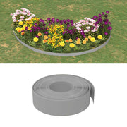 Tuinranden 2x 10m 15cm polyetheen grijs