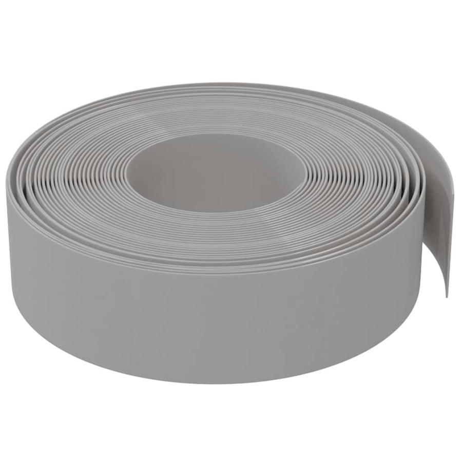 Tuinranden 4 St 10 M 15 Cm Polyetheen Grijs