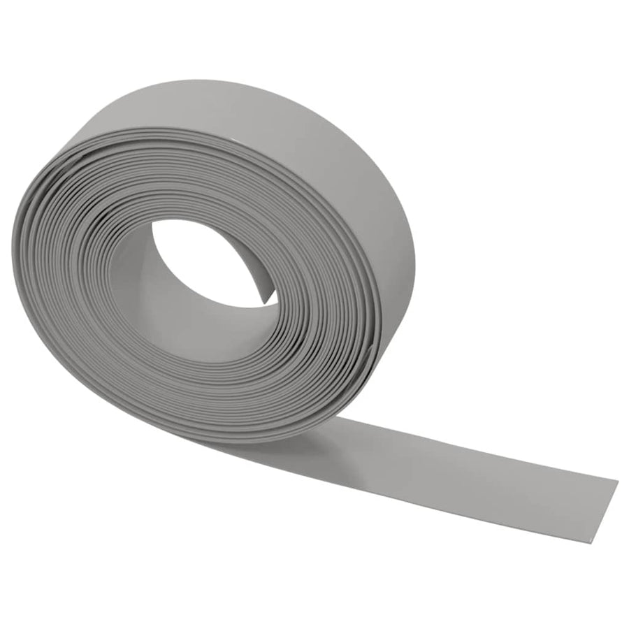 Tuinranden 5 st 10 m 15 cm polyetheen grijs 50 x 0.15 m Grijs