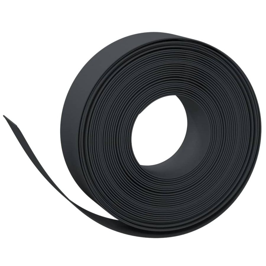 Tuinranden 3 st 10 m 15 cm polyetheen zwart 30 x 0.15 m Zwart